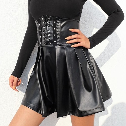 Lady Gothic Steampunk Flared Skirt 