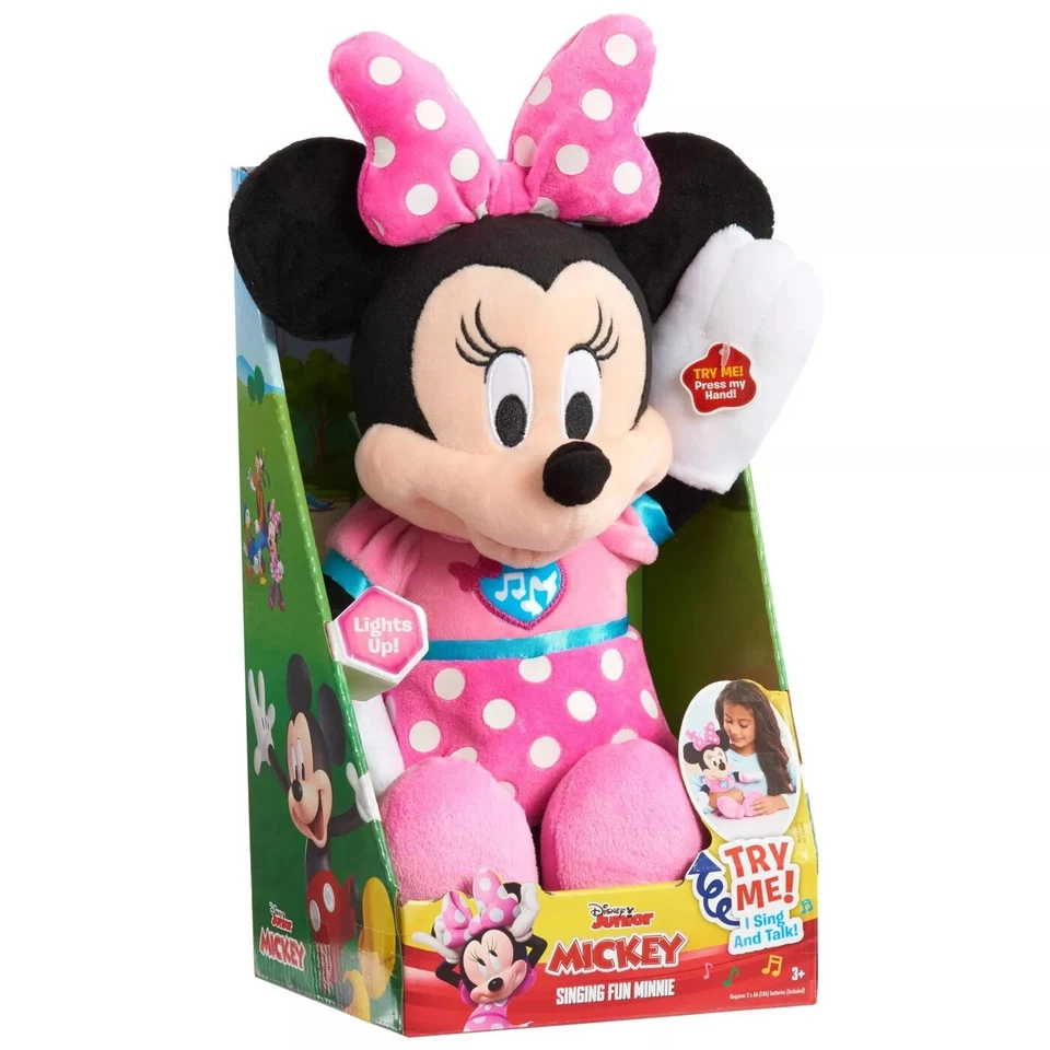 Disney Casa Club Divertido Minnie Mouse Mickey Bowtique Canción y Frases Muñeca Juguete de Peluche Foto 2 de 4
