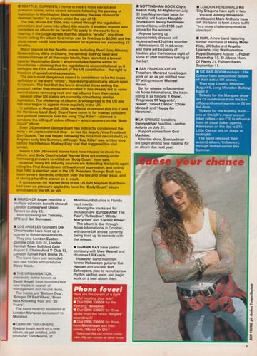 KERRANG! # 402-Jul 1992-Poison-Rollins-Maiden-Ministry-GGFH-V.Neil-Anthrax +More - Picture 3 of 8