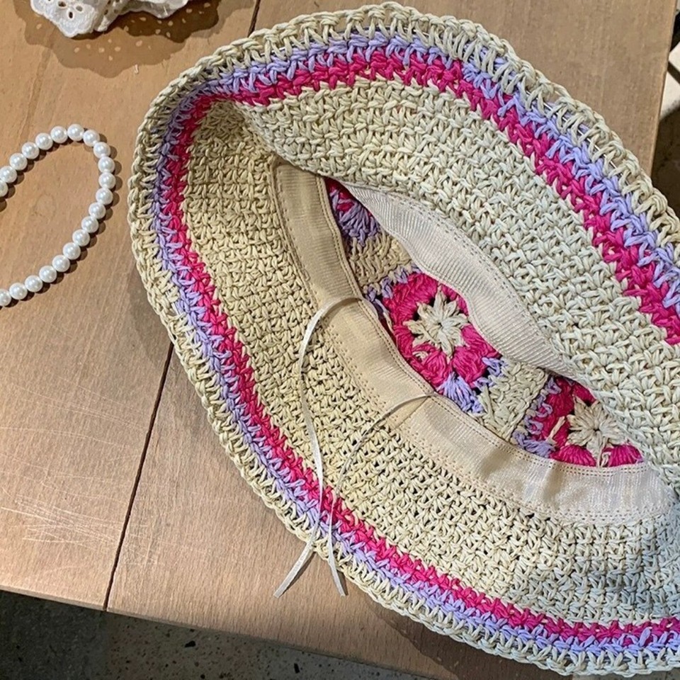 UV Protection Straw Hats Large Eave Bucket Hat New Holiday Beach Hat