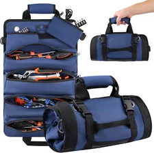 Tool Roll Up Bag Heavy Duty Tool Organizer Portable Storage Hanging on the Wall
