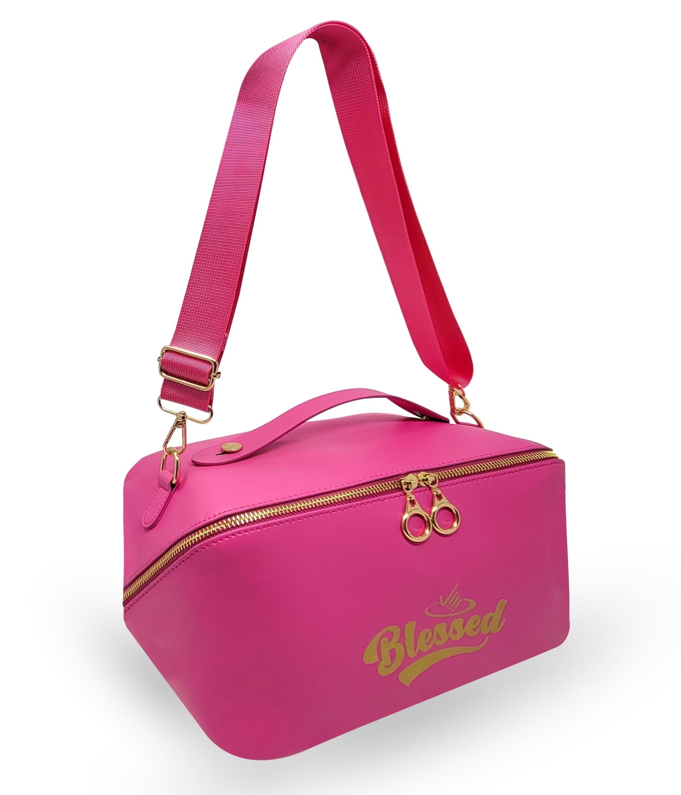 BLESSED Large Travel Makeup Bag for Women - Waterproof Cosmetic Organizer with High Capacity