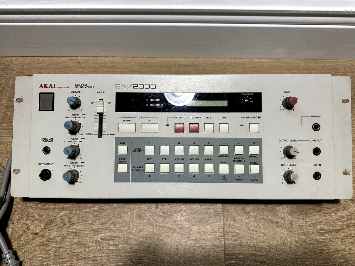 Vintage Akai Professional EWV2000 Module Synthesizer and EWI