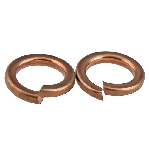 M3 M4 M5 M6 M8 M10 M12 Spring Coil Washers Solid Brass Split Lock Spiral Gasket - Picture 3 of 5
