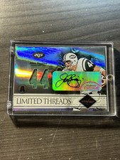 JOHN RIGGINS LEAF LIMITED THREADS GAME USED DUAL JERSEY AUTO /44 SIGNED CARD Sh