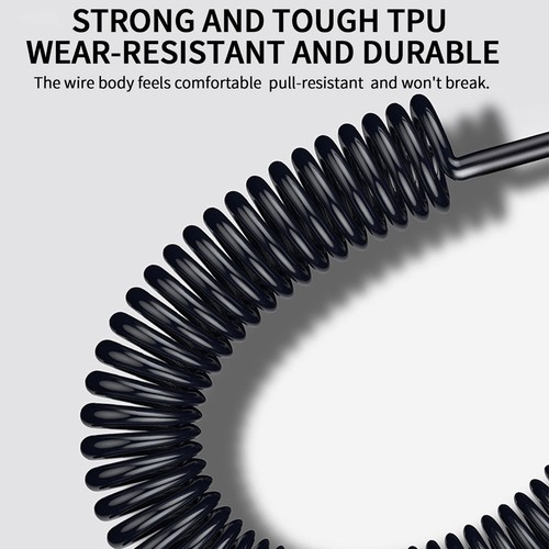 USB C Charger Cable Elastic Coiled Type-C Cable for Car Retractable USB Type C - Photo 4 sur 13