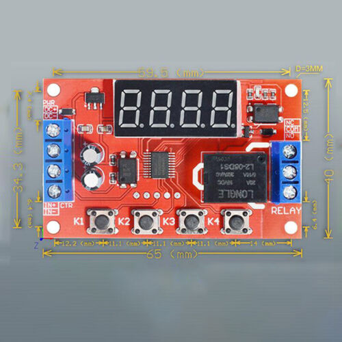 Zyklu Verzögerung Zeitschaltuhr Relaismodul Relay 5/12/24V Board mit LED-Anzeige - Bild 3 von 16