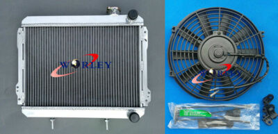 Aluminum Radiator + fan For TOYOTA Corolla AE71 AE72 79-83 FA/32/AT 82 ...