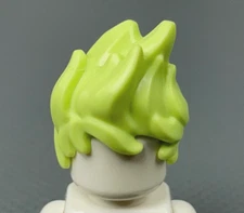 LEGO Yellowish Green Minifigure Hair Tousled Spiked Up Very High Scott Francis