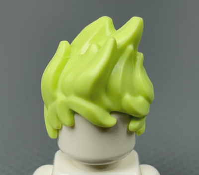 LEGO Yellowish Green Minifigure Hair Tousled Spiked Up Very High