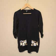 Alfani Womens Black Sweater Dress Petites Small