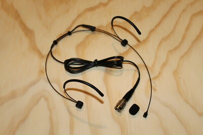 Black Double Earhook Headset Mic w/ 4 pin mini XLR for Audio Technica *NEW*
