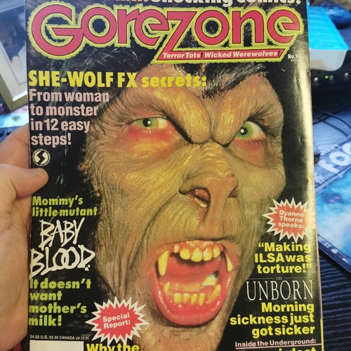 gorezone no 19 rare horror magazine 1991 ilsa movies she wolf baby blood