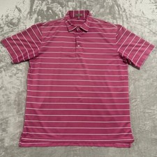 Peter Millar Shirt Mens XL Purple Summer Comfort Polo Striped Performance Golf