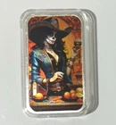 Poncho & Selma Dia De Los Muertos 1 Oz .999 silver Art Bar  W/ COA  #186
