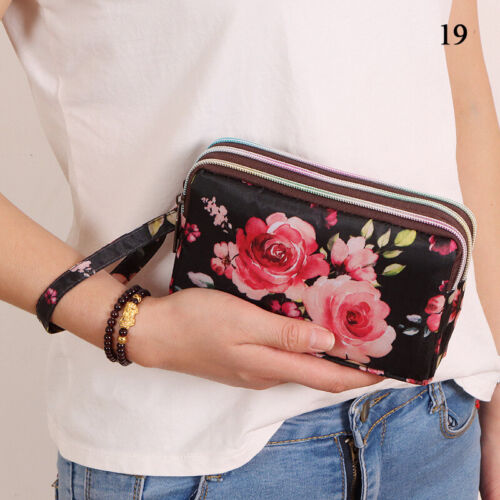 Canevas Langer Brieftaschen -Handtasche Handy Handy Kupplung Haltung soldes :