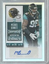  2015 Panini Contenders Championship Ticket #166 Michael Bennett AU/99 (ref35139