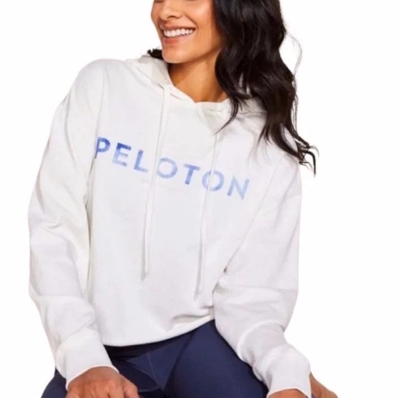 Spiritual Gangster x Peloton Pullover Hoodie White Logo Size XL