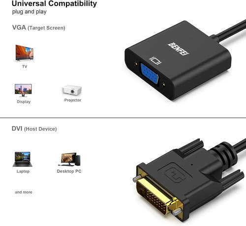 DVI-D to VGA Adapter with 18- - Clear Video Connection - Picture 5 of 9