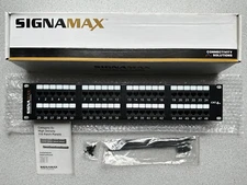 NEW Signamax 48458MD-C6C MD Series Cat 6 Unscreened Patch Panel 48 Ports Cat 6+