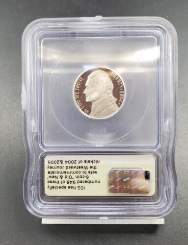 2004 S ICG PF70 DCAM Keelboat Jefferson Nickel 5C Proof - Picture 3 of 4