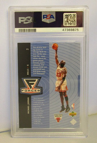 Michael Jordan 1998 Upper Deck Forces Card # F1 Graded PSA 7 NM - Picture 3 of 3