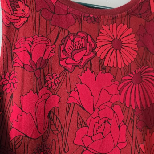 Adidas Originals rot Blumenmuster Damen Logo Tank Top Kleid Größe Small - Bild 11 von 13