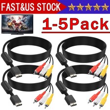 New 6 Feet RCA AV Audio Video Composite Cable Cord for Sony PS1 PS2 PS3 PS3 Slim