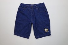 Vintage 90s Disney Mens 30 Distressed Spell Out Mickey Mouse Denim Jean Shorts