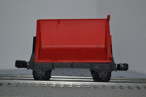 Coche góndola volquete Lionel 9330-10 escala O rojo y negro vintage RARO sin carga | Condition: Used