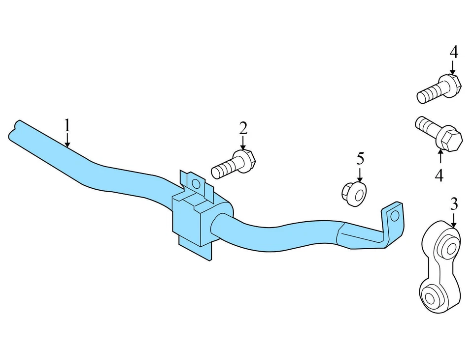 AUDI SQ5 2014-2017 - Estabilizador trasero / Barra estabilizadora 8R0511305Q Foto 3 de 4