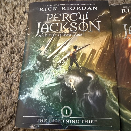Percy Jackson And The Olympians Book I-V Set Complete Set Rick Riordan - Foto 5 di 9