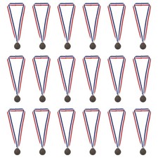 18Pcs 2" Bronze Winner Award Medals Style Medals 3rd Prizes with Ribbon