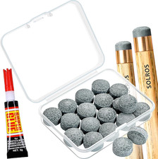 Billiard Pool Cue Tips - Pool Cue Stick Tips Replacement Repair Kit 13mm - 25Pcs