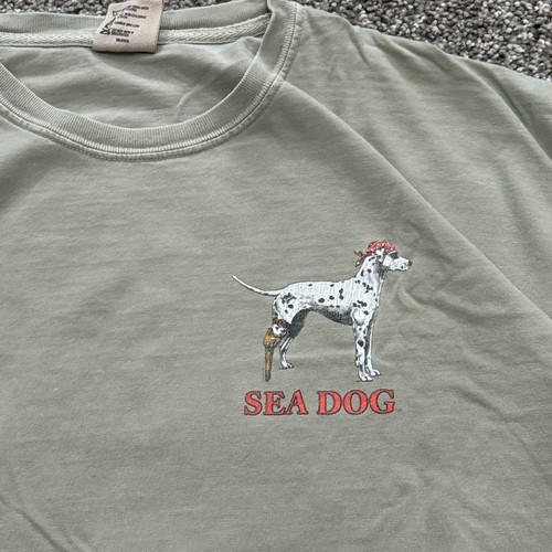 VTG Sanibel Island Sea Dog Ridden Hard Left Wet Graphic T Shirt Mens XL 22x28 - Picture 4 of 4