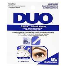 DUO Quick-Set Strip Lash Adhesive – Drying for False Lashes, 0.18 oz, 1-Pack