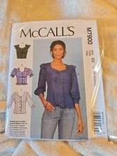 MCCALLS PATTERN 7900  TOPS   MISSES SIZES  14 16 18 20 22  UNCUT