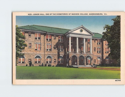#ad #ad Postcard Junior Hall Madison College Harrisonburg Virginia USA $3.49
