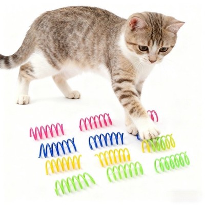 Pet Supplies Interaktives Playtime Katzenfederspielzeug Spirale Katzenspielzeug