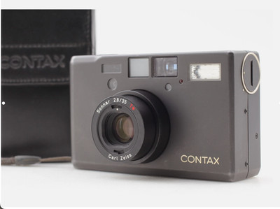 Double Teeth [MINT Case] Contax T3 Black Point & Shoot 35mm Film Camera JAPAN