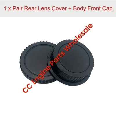 1 x Pack Rear Lens Cover + Camera Body Front Cap for Canon EOS EF DSLR SLR Lens