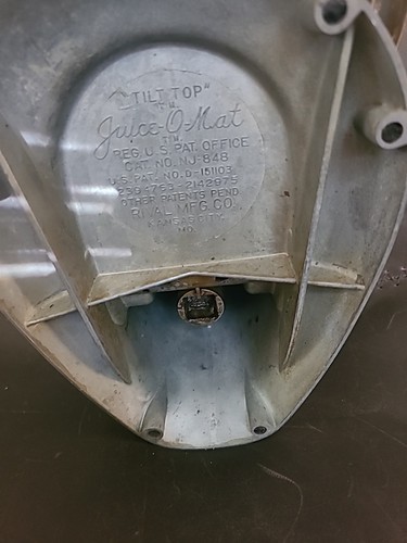 Vintage Rival JUICE-O-MAT Chrom Tilt Top Handkurbel Metall Entsafter NJ-848 - Bild 8 von 8
