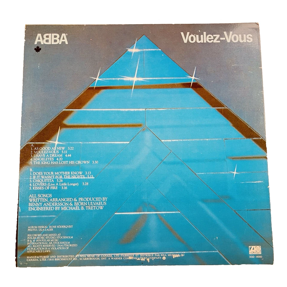 ABBA Voulez-Vous Vinyl LP 1979 Polar Music Chiquitita Angel Eyes - Image 2 of 4