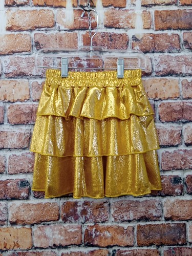 Girls Metallic Ruffle Gold Skirt Size6 - Picture 6 of 9