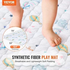 59"x79" Baby Play Mat Kids Crawling Soft Floor Playmat Infant Activity Mat