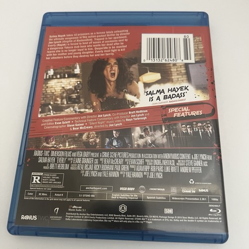 Everly Blu-ray Movie 2014 Selma Hayek Rated R No Scratches Excellent Tested - Imagen 3 de 3