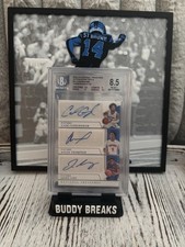 2023-24 National Treasures Cade Cunningham Ausar Thompson Ivey Auto #/25 PSA 8