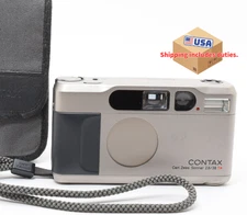 Read! [Exc+5 w/ Case] Contax T2 Titan Silver Point & Shoot Film Camera Japan