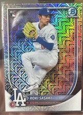2025 Bowman Chrome Mega Box Roki Sasaki RC Refractor Rookie #12 Dodgers