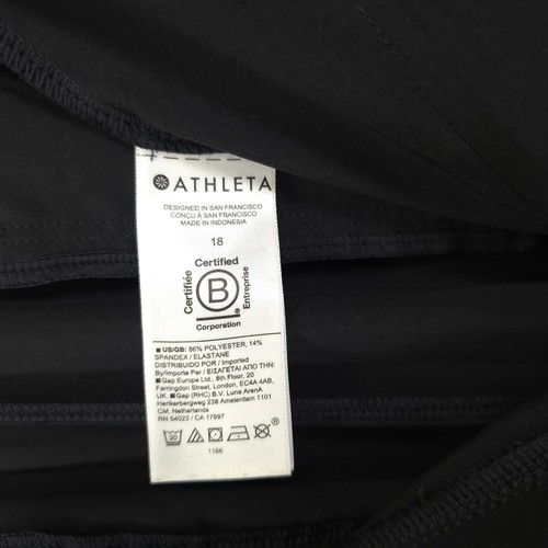 Athleta Brooklyn Heights Pleated Wide Leg Pants 18 Pull On Black Flowy High Rise - Picture 10 of 13